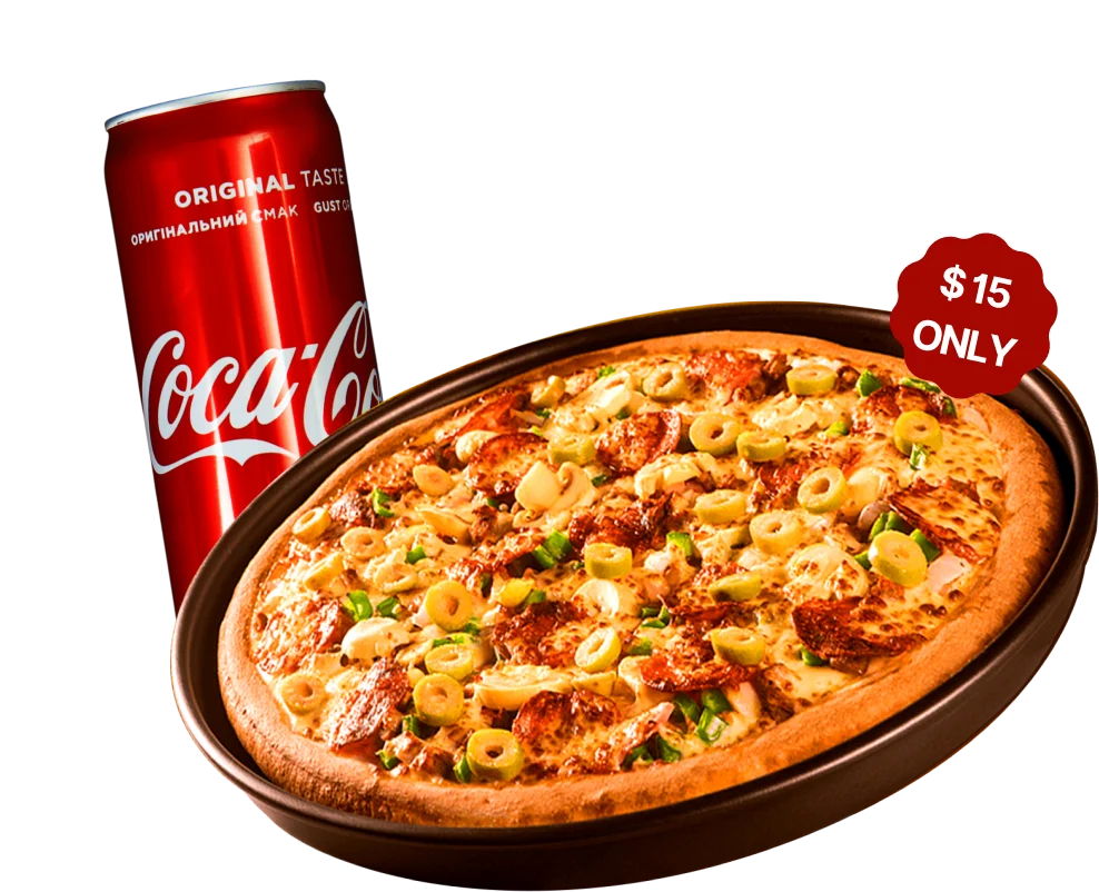 Pizza with Coke